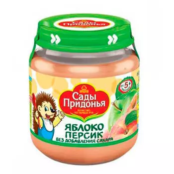 Пюре сады придонья 120г яблоко персик без сахара с 5 месяцев стекло