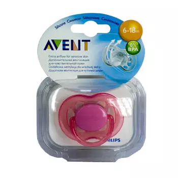 Пустышка авент 6+ силиконовая фри флай 86380/scf178/14