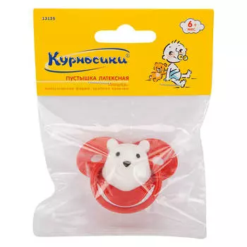 Пустышка Курносики 6+ латексная классическая мишка