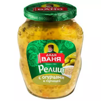 Релиш дядя ваня 350г с огурцами и горчицей ст/б