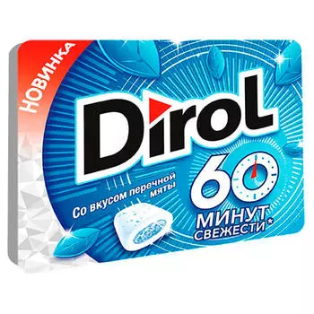 Резинка жевательная Dirol 16г со вкусом перечной мяты подушечки