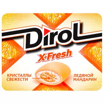 Резинка жевательная Dirol 16г x-fresh мандарин