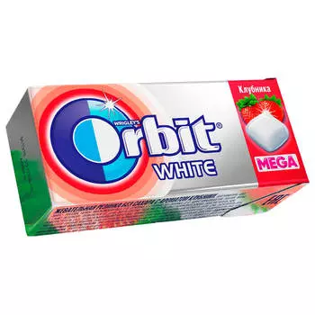 Резинка жевательная Orbit 16,4г мега белоснежный клубника ригли