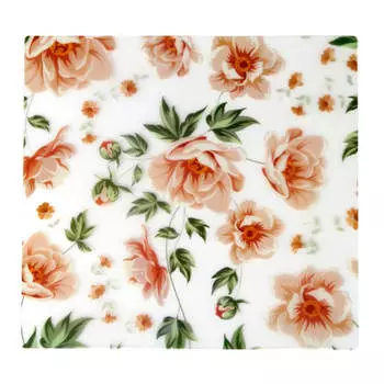 Салфетка индивидуальная 30*28см цветы на прозрачной основе ert