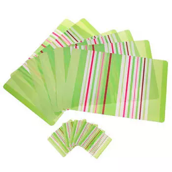 Салфетка индивидуальная 43*28см зеленая на однотонной основе erc-48