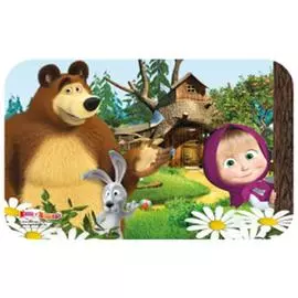 Салфетка подстановочная детская 44*29см маша и медведь ромашки