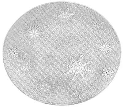 Салфетка сервировочная серебряная снежинка d-38 см