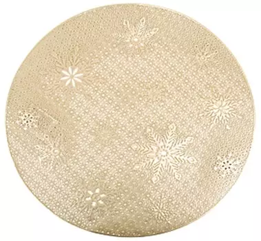 Салфетка сервировочная золотая снежинка d-38 см