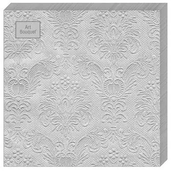 Салфетки Арт Букет 16шт 33*33см 3 слоя барокко серебро