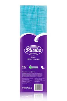 Салфетки бумажные плюше макси 400шт 24см*24см 1-слойные белые и пастель