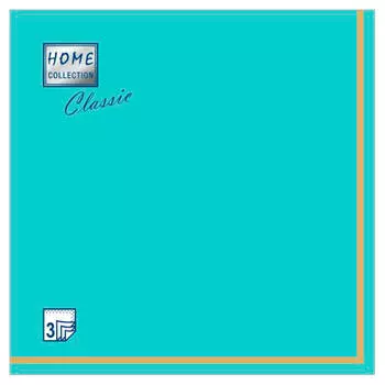 Салфетки Home collection 20шт 33*33см 3 слоя тиффани