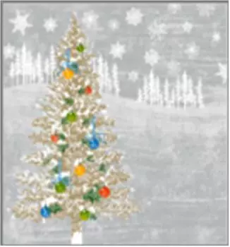 Салфетки Home Collection 20шт 33*33см 3 слоя сказочная ель на серебре