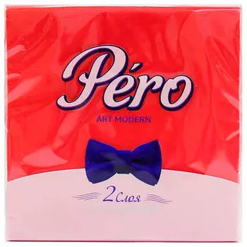 Салфетки перо 20шт 33*33см 2-х слойные красные