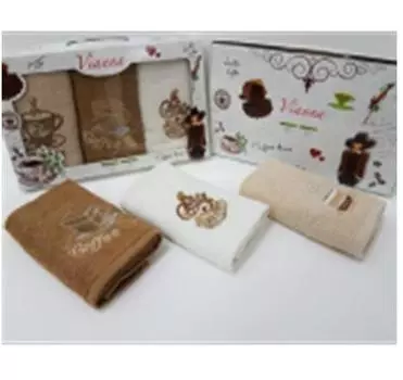 Салфетки вафельные с выш 30х50-3шт вианна фрукты