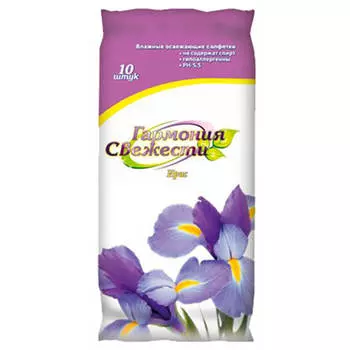 Салфетки влажные биокос 10шт ирис
