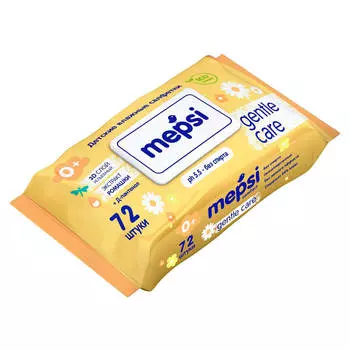 Салфетки влажные детские Mepsi 72шт ромашка с клапаном