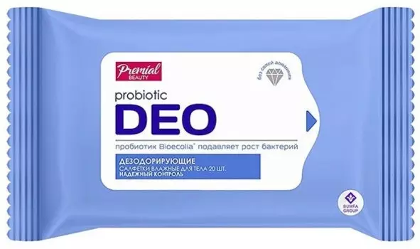Салфетки влажные премиал 20 шт дезодорирующие