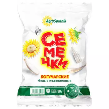 Семечки подсолнечника богучарские белые 80 г соль