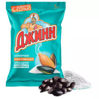 Семечки подсолнечника джинн 140 г жареные соленые