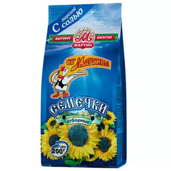 Семечки подсолнечника от Мартина 200г соленые