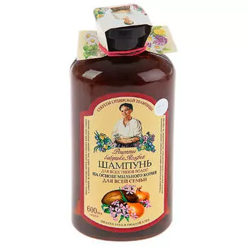 Шампунь Бабушка Агафья 600мл для всей семьи шелуха лука и ржаной хлеб