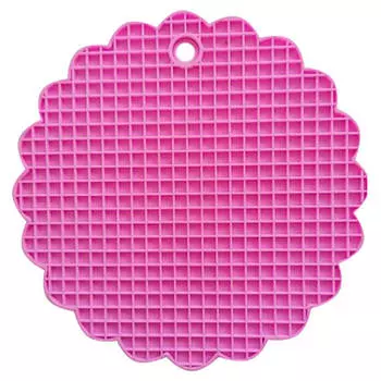 Подставка под горячее орнамент силикон розовая