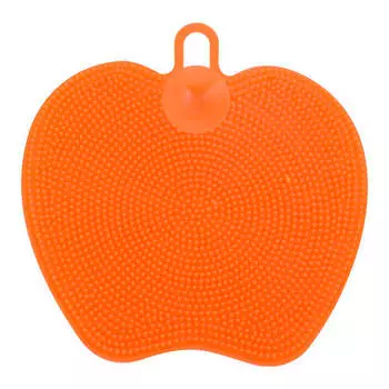 Щетка силиконовая 11*11см для мытья посуды/овощей/фруктов вкусное яблоко vl58-16