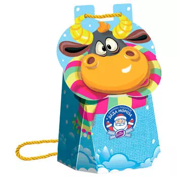 Новогодний подарок рюкзачок-бычок 500г Конти