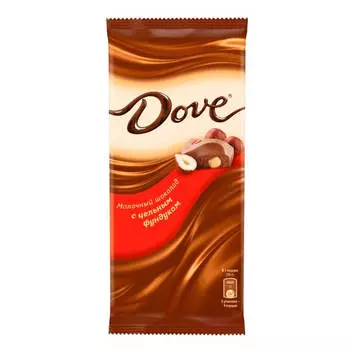 Шоколад Dove 90г молочный с цельным фундуком Одинцовская КФ