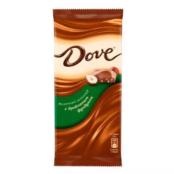 Шоколад Dove 90г молочный с дроблёным фундуком Одинцовская КФ