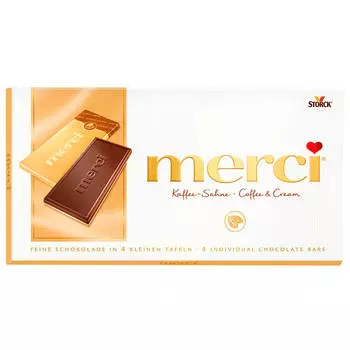 Шоколад Merci 100г кофе-сливки Storck