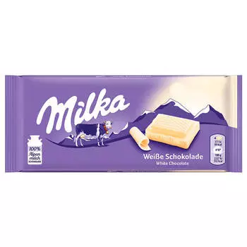 Шоколад Milka 100г белый Mondelez
