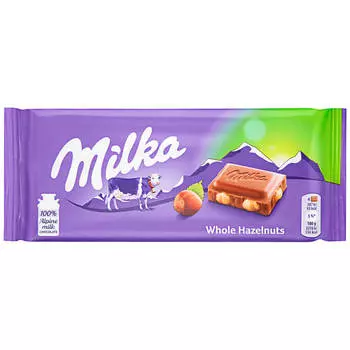 Шоколад Milka 250г молочный с лесным орехом мондэлисс