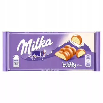 Шоколад Milka 95г молочный пористый белый мондэлисс