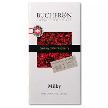 Шоколад молочный Bucheronс с малиной 100г