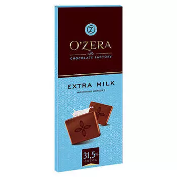 Шоколад Ozera 90г экстра milk молочный