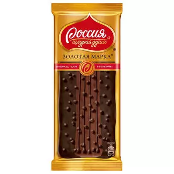 Шоколад Россия золотая марка дуэт 85г в горьком нестле