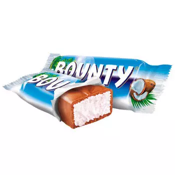 Шоколадные батончики баунти минис