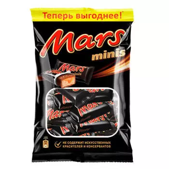 Шоколадные батончики Mars minis 180г Mars