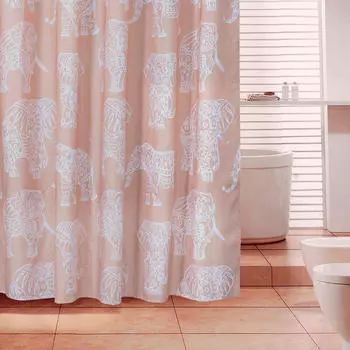 Штора для ванной 200*180см Master House слоны полиэстер