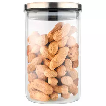 Банка для сыпучих продуктов 0,6л Mallony Oceano стекло крышка нержавеющая сталь 4461