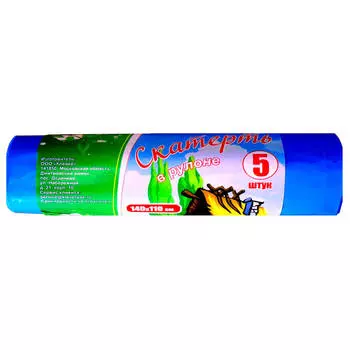 Скатерть клевер 5 шт 110*140 см голубые