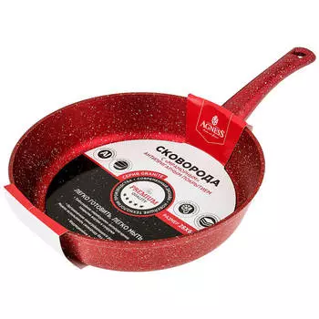 Сковорода 28см Agness глубокая антипригарное мраморное покрытие гранит 952-010