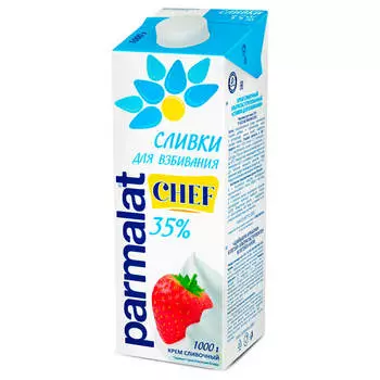Сливки ультрапастеризованные Parmalat 1л 35% БМК