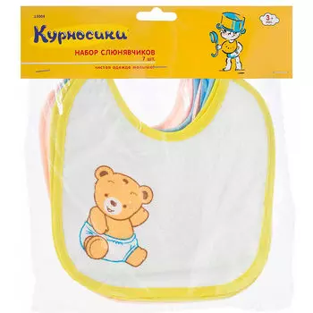 Слюнявчик курносики 24*23*1см ягоды 3шт 15007