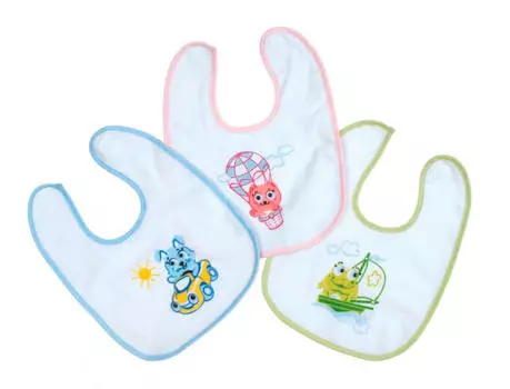 Слюнявчик на липучке от 3 мес мои первые друзья курносики 15029