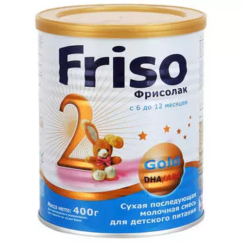 Смесь фрисолак-2 400г молочная голд с 6 до 12 месяцев