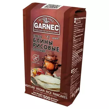 Смесь Garnec 500г блины рисовые постные (без глютена)