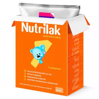 Смесь молочная Nutrilak-1 с рождения 600г