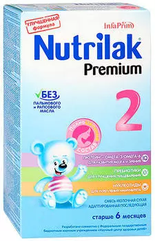 Смесь молочная Nutrilak-2 премиум с 6 до 12 месяцев 350г